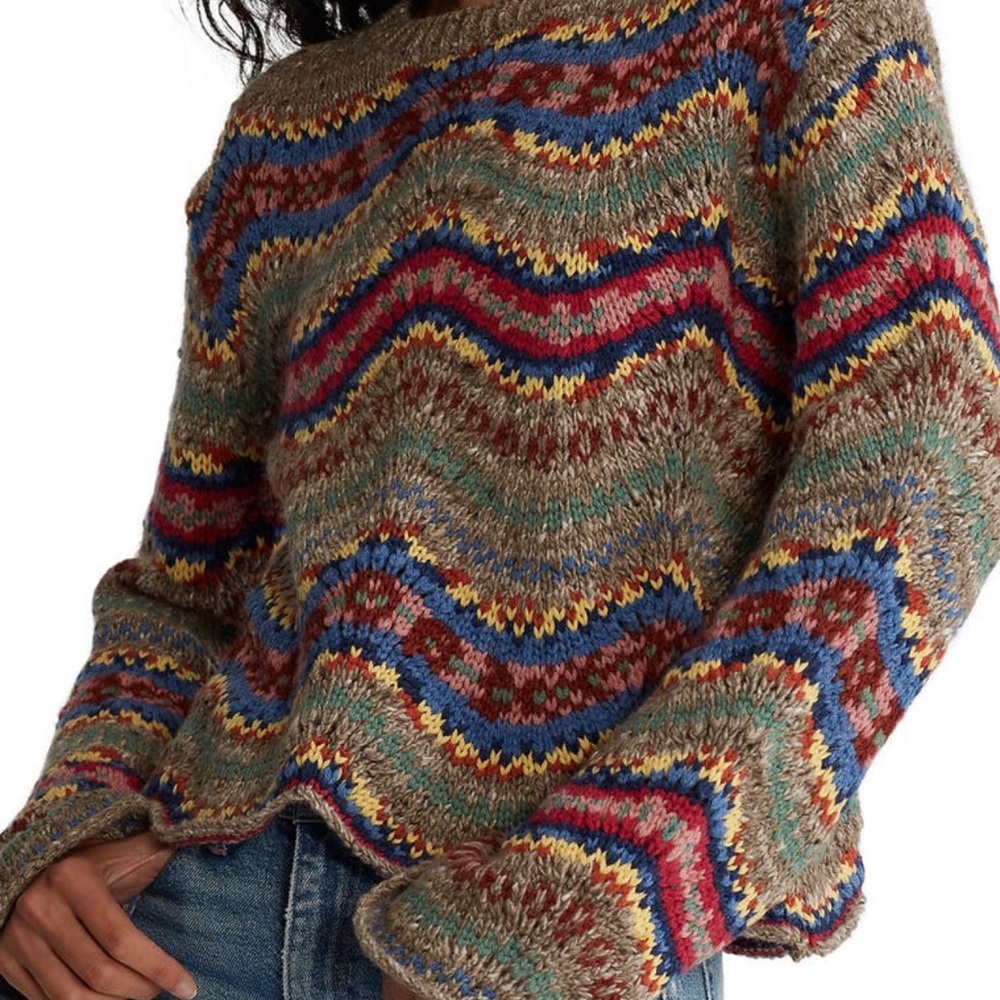 Brand new Polo Ralph Lauren Wavy Wool Sweater, Size L - Picture 4 of 10